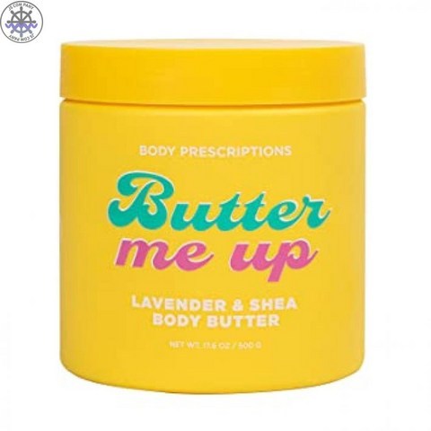 [ Body Prescriptions ] 신체 처방전 바디 버터 건강한 피부 라벤더 및 시어를위한 매우 풍부한 보습 로션, 1개