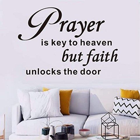 NMT Bible Horizontal Riding Wall Lace [Small- Prayer is Key to Heaven] - P024508BY74B6D5, Small- Prayer is Key to Heaven