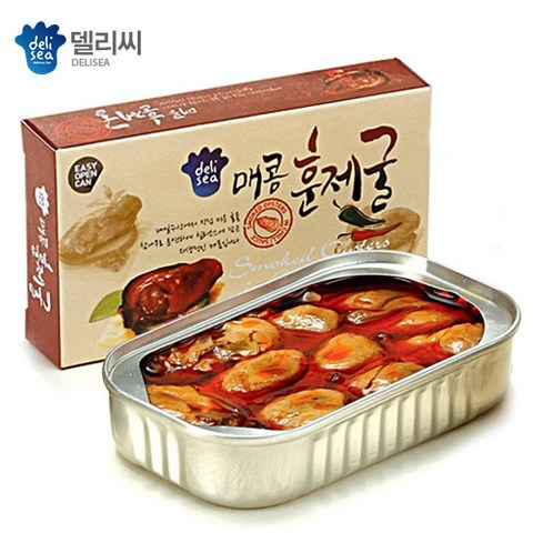 델리씨 훈제굴 통조림, 85g, 1개, 매콤