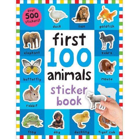 First 100 Animals Sticker Book, Priddy Bicknell Books