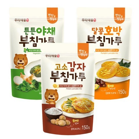 미즈앤코 우리애들밥상 부침가루(3종택1), 부침가루(달콤호박)