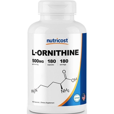 뉴트리코스트 L 오르니틴 500mg 캡슐 180캡슐 1서빙 500mg 180회분 L-Ornithine Capsules [180 CAPS]