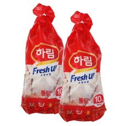 하림 프레쉬업 냉장 생닭 10호(950g이상) 2봉, 프레쉬업생닭 950g 2봉
