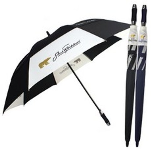 잭니클라우스 투톤 이중방풍 골프 자동 우산, 네이비