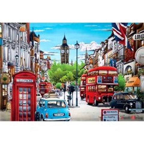 퍼즐라이프 런던의 평화로운 오후 그림퍼즐 51x73.5cm 1000조각, 1개