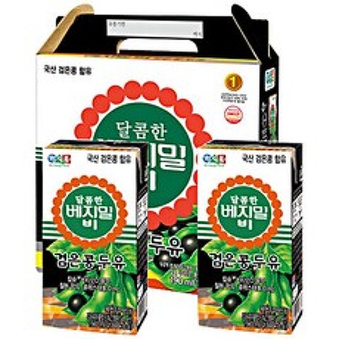 베지밀 달콤한 B 검은콩 두유, 190ml, 64개입