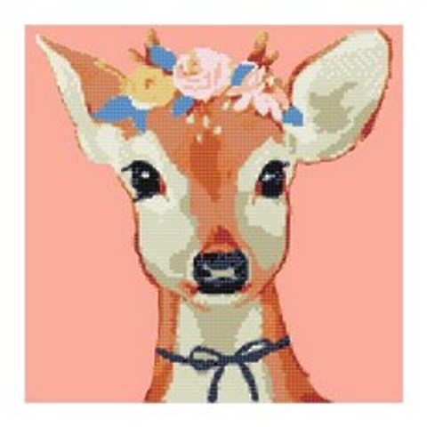 아이러브페인팅 히트 DIY 보석십자수 30 x 30 cm, 아기꽃사슴, 1세트
