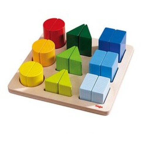 하바 도형 컬러 맞추기 게임, 혼합 색상, 14 x 17.7 x 7.6 cm