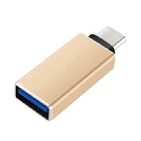 올웨이즈 수퍼 커넥션 C-type to USB OTG 젠더 골드, 1개