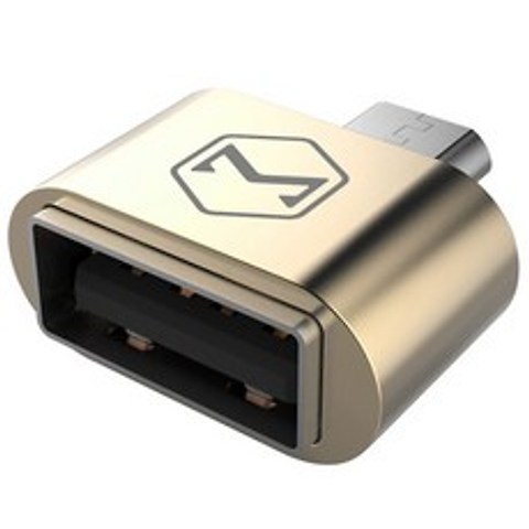 MCDODO 마이크로 5핀 USB OTG 어댑터 골드, 1개