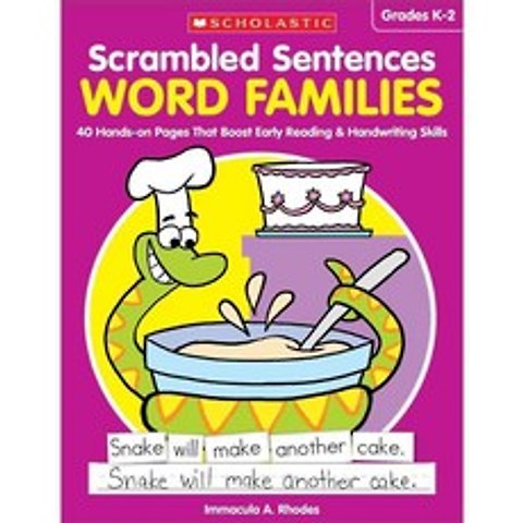 Word Families Grades K-2: 40 Hands-on Pages That Boost Early Reading & Handwriting Skills, Scholastic Teaching Resources