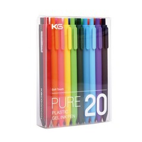 KACO PURE 소프트 젤펜 0.5mm 20p, 혼합 색상, 1세트