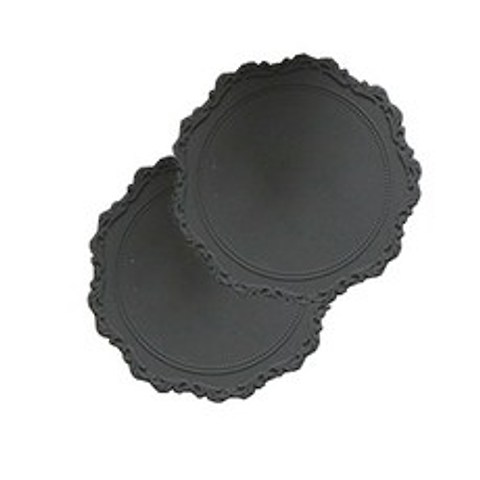 멜로우스페이스 오마주 실리콘 코스터 컵받침 2p, Dark gray