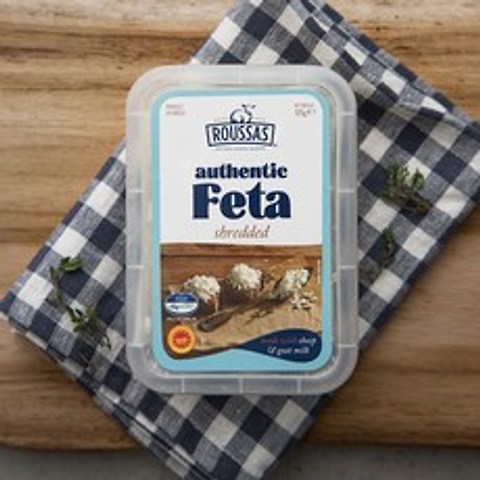ROUSSAS 페타 슈레디드 치즈, 125g, 1개