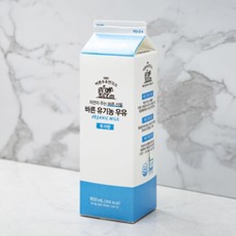 바른우유연구소 바른 유기가공식품인증 우유 무지방, 900ml, 1개