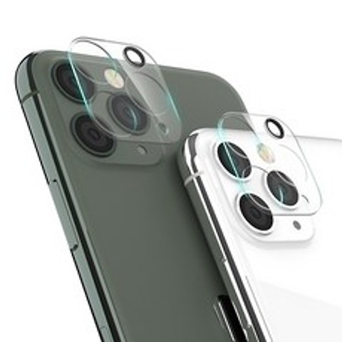 신지모루 휴대폰 카메라 렌즈 강화 유리 보호필름 2p, 1개
