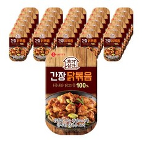 롯데푸드 초가삼간 간장 닭볶음 간편조리식품, 80g, 40개