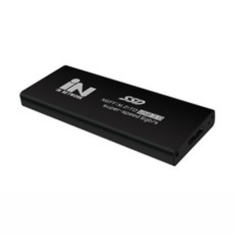 인네트워크 USB3.0 NGFF M.2 SSD 외장하드 케이스 IN-SSDM2BK 블랙