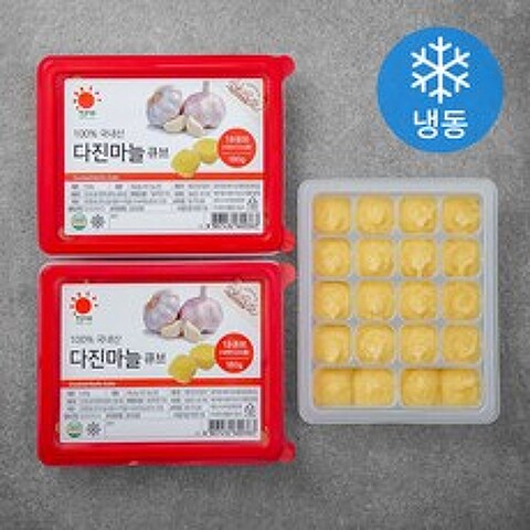엔젤식품 국내산 다진마늘 큐브 (냉동), 180g, 3개