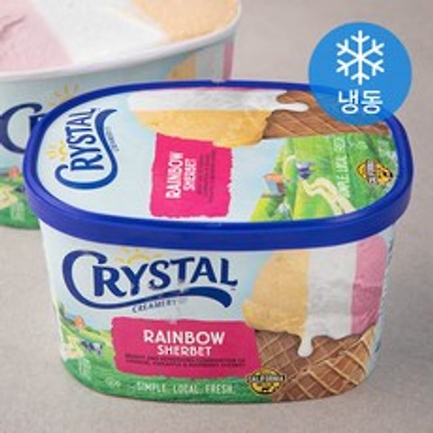 크리스탈크리머리 레인보우 샤베트 아이스크림 (냉동), 1.41L, 1개
