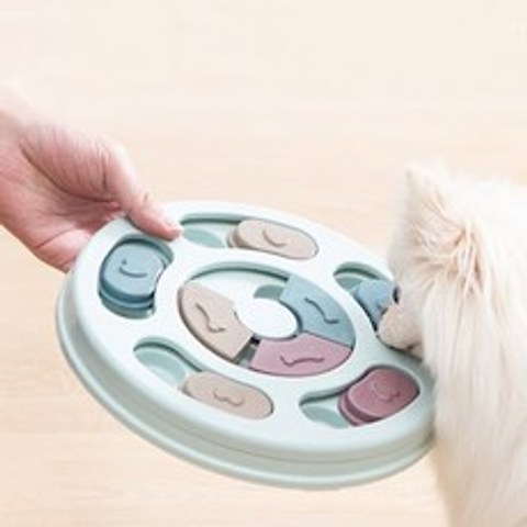 놀자리빙 강아지 노즈워크 먹이퍼즐 원형 24cm, 1개