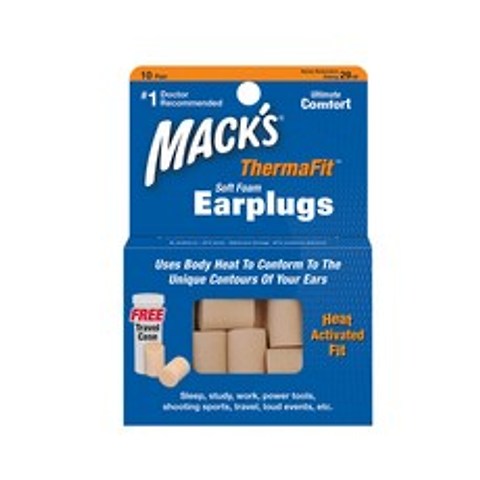 Macks 소프트폼 귀마개 20p + 케이스 ThermaFit 9510-TC, 1세트