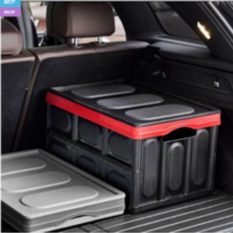 찬스딜 차량용품 차량용 트렁크정리함 suv 승용차 자동차 접이식 폴딩 30L+방수포, 블랙(56L)