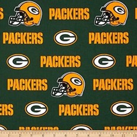 NMT Quilt NFL Cotton Broadcloth Green Bay Packers White Green - P037101N79HWWB3
