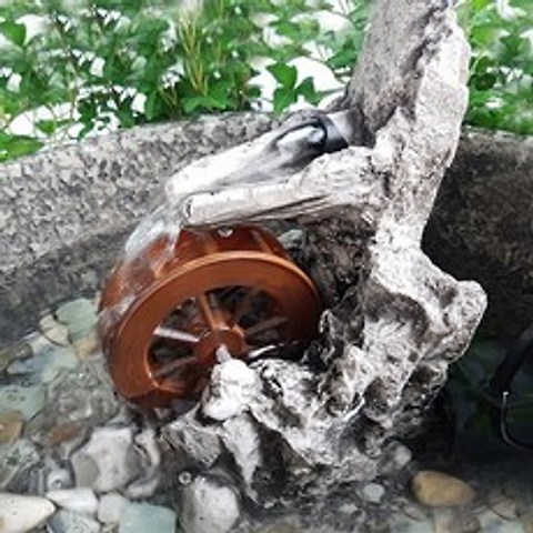미니산 물레방아 (모터포함) 인테리어 미니 분수대 물의 정원 꾸미기 소품