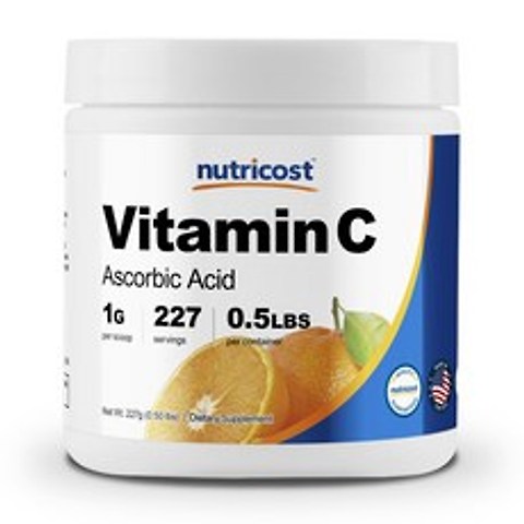 뉴트리코스트 비타민 C 파우더 1개 1서빙 1g Vitamin C Powder, 0.5lb