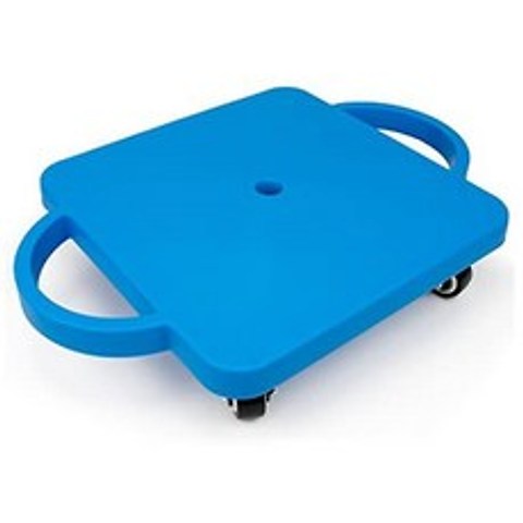 K-Roo Sports 11.5 미끄럼 방지 캐스터와 안전 핸들이있는 체육관 클래스 슈퍼 스쿠터 슬라이딩 보드, 블루_One Size, 블루_One Size, 상세 설명 참조0