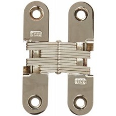 SOSS 208 Zinc Invisible Hinge with Holes for Wood 또는 Metal Applications Mortise Mounting Brigh, 단일옵션