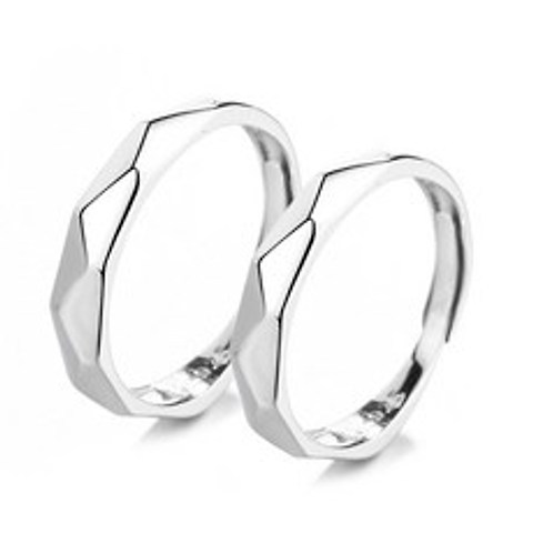 (희소성) s 925 실버반지 커플반지 남자 여자 반지 남자 여자 은 반지 - 다이아몬드형 반지
