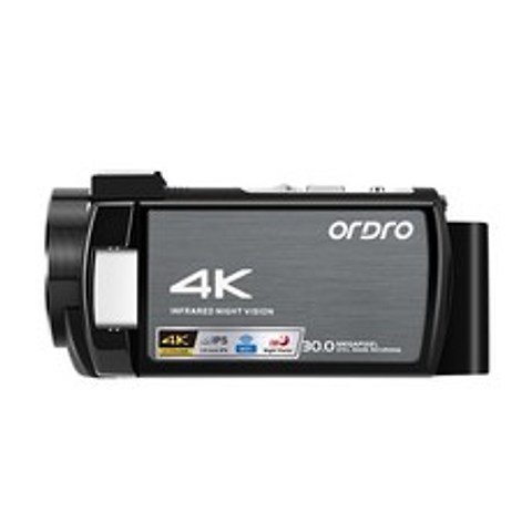 캠코더 방송용 4K 비디오 카메라 IR 나이트 비전 풀 HD Ordro AE8 디지털 Vlog 카메라 Filmadora Professional for YouTube, 표준 패키지