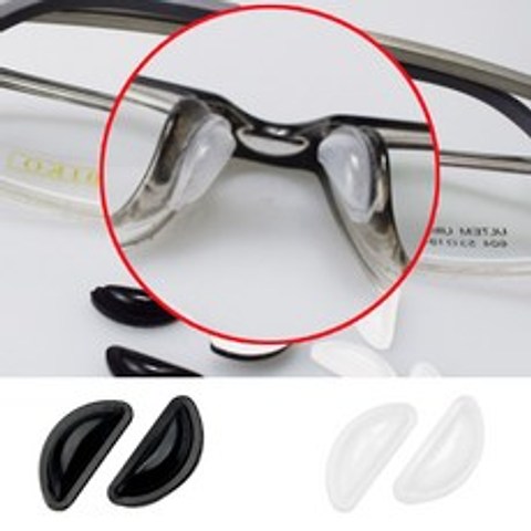 흡착 실리콘 안경코받침 에어쿠션형 안경자국 흘러내림 통증 방지 안경 코받침 코패드