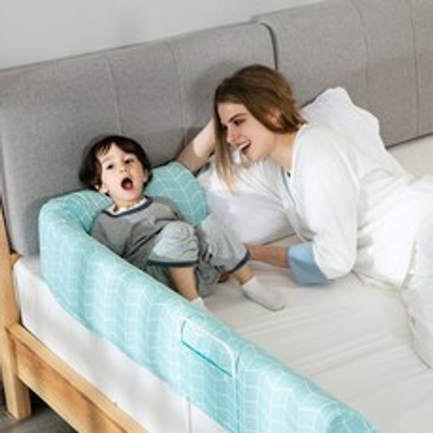 다공능 아기 침대 레일 베리어, 라이트블루1.5M