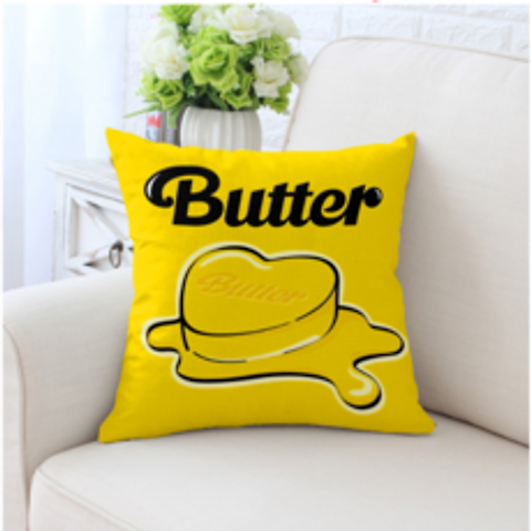 아이돌굿즈 앨범 신곡 Butter 응원 굿즈 양면 쿠션 소파 쿠션 45*45cm