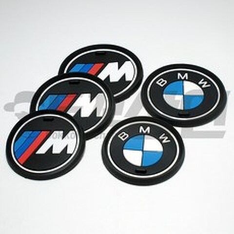 BMW 컵홀더 패드 실리콘 매트 인테리어 차량용품, BMW원형로고 74mm(1개)