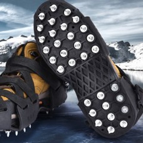외출 등산 눈길 얼음 낚시 미끄러짐 방지 튼튼한 신발 커버 아이젠