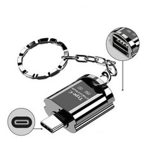 디알에스 CSD201 마이크로SD 카드리더기+ USB OTG 젠더 블랙박스 영상 1초 확인, 블랙