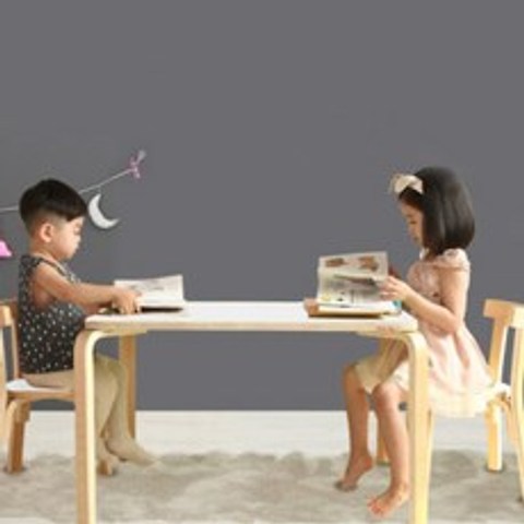 [텐바이텐] [맘스보드]맘스니노책상세트 / 유아 어린이 자석 칠판 의자 테이블, 니노책상의자2개세트(화이트)