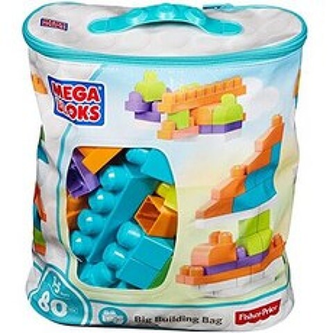 Mega Bloks First Builders Big Building Bag with Big Building Blocks Building Toys for Toddlers (80, 상세 설명 참조0