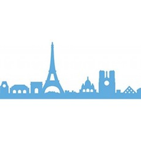 Marianne Design Creatables Dies with Paris Skyline design Metal Blue 13 x 5.3 x 0.4 cm, 단일옵션