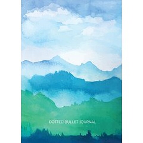 Watercolor Blue & Green Hills - Dotted Bullet Journal: Medium A5 - 5.83X8.27 Paperback, Blank Classic, English, 9781774379684