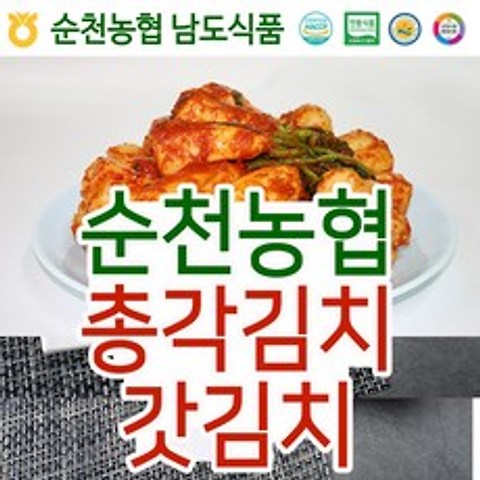 입점특가 순천농협남도김치 총각김치+갓김치 혼합, 1.총각김치3kg+갓김치2kg