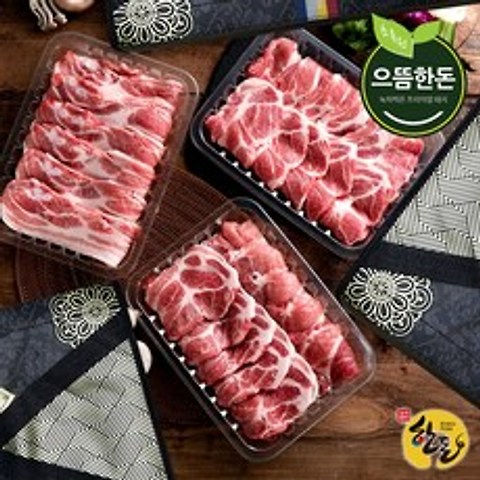 [으뜸한돈] 국내산 한돈 냉장 삼겹살+목살 구이선물세트 4kg 돼지고기선물세트, 단품