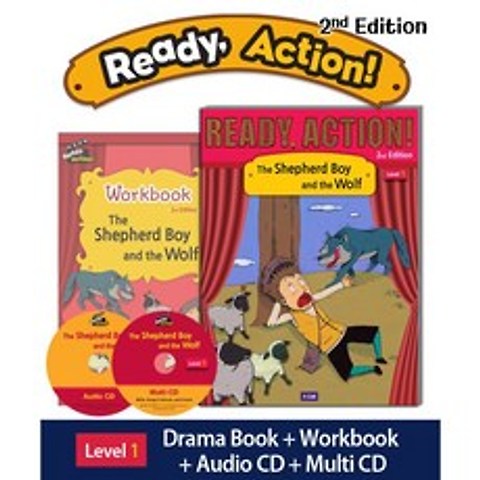 Ready Action 1 The Shepherd Boy and the Wolf Pack (Students Book+Workbook+CD+Multi-CD) (2nd Edition