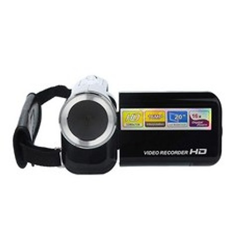 비디오 카메라 캠코더 디지털 카메라 미니 DV 카메라 캠코더 HD 레코더 AS99|소비자 캠코더|, Black(A0)