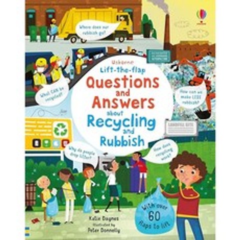 영어원서 Usborne First Questions and Answers About Recycling and Rubbish 플랩북