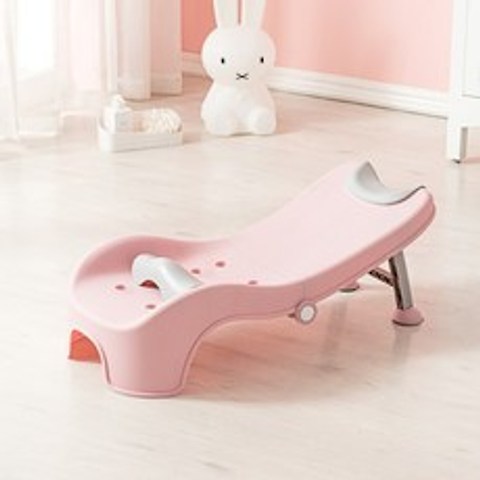 어린이 성인 접이식 세면 샴푸 머리감기 의자 유아 목욕의자, 핑크